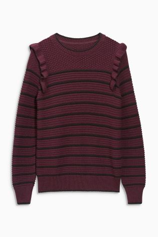 Ruffle Stripe Sweater